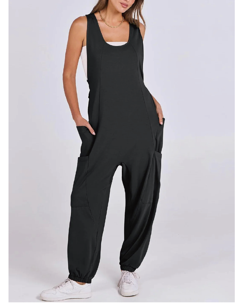 Baggy Harem Jumpsuits Black