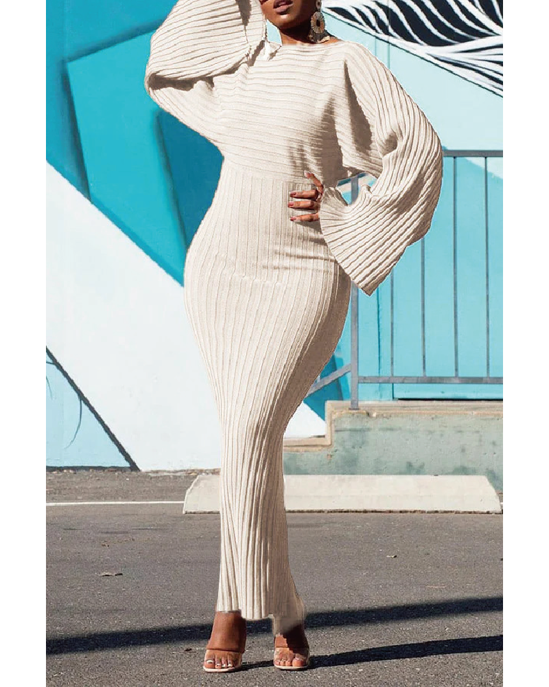 Heather Sweater Maxi Dress White