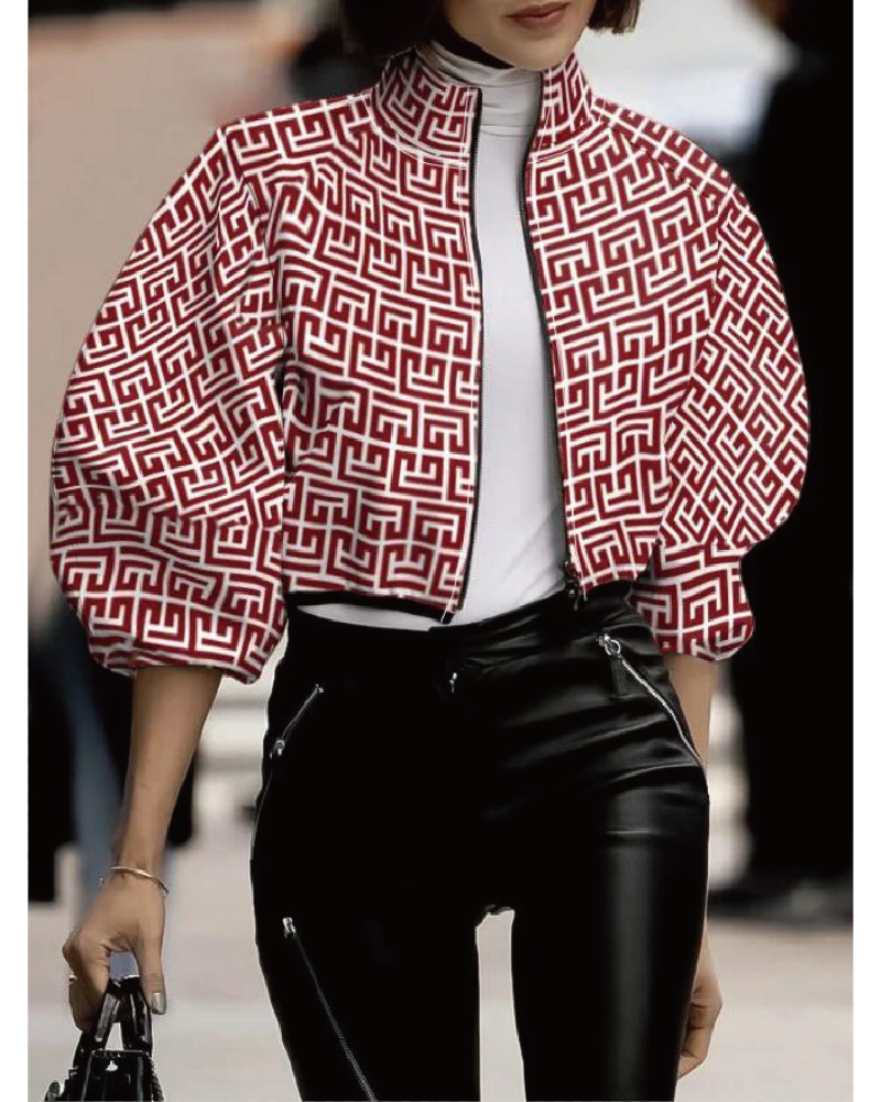 Motivi Polka Dots Jacket Red