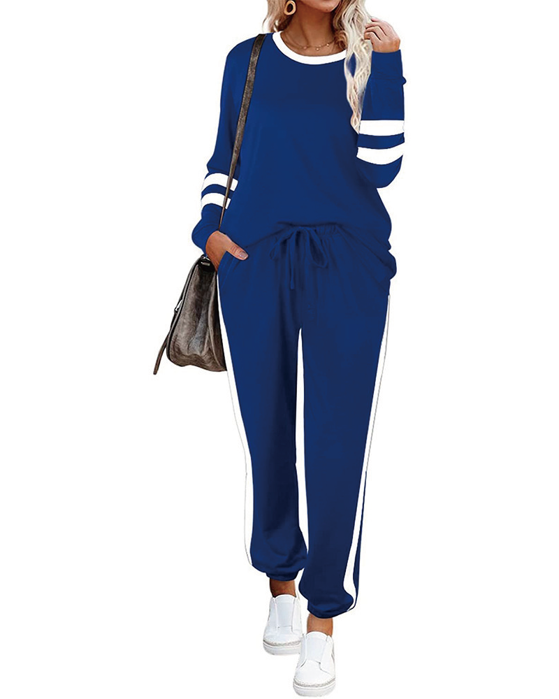 Keep Score Pant Set Blue