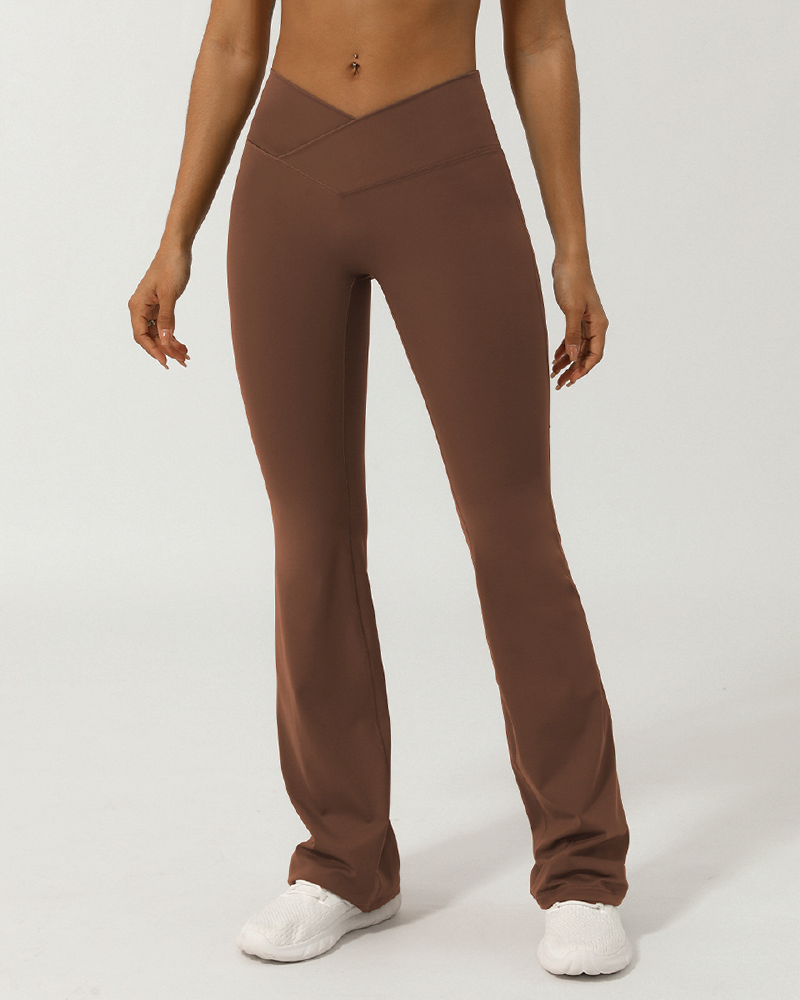 V shaped legging Camel