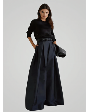 Elegant High-Waisted Maxi Skirt-Pants