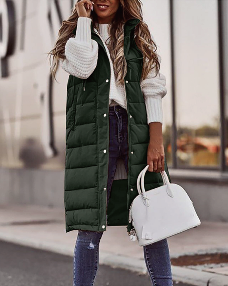 Maxi Puffer Vest Olive