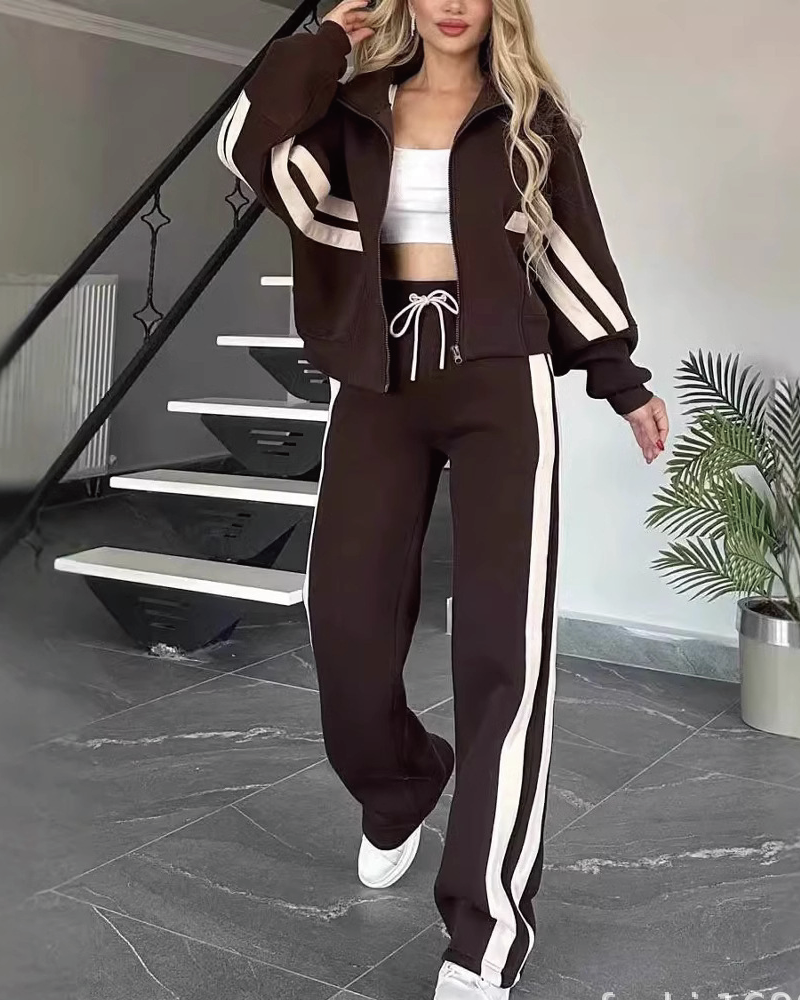 Wrap It Up Pant Set Brown