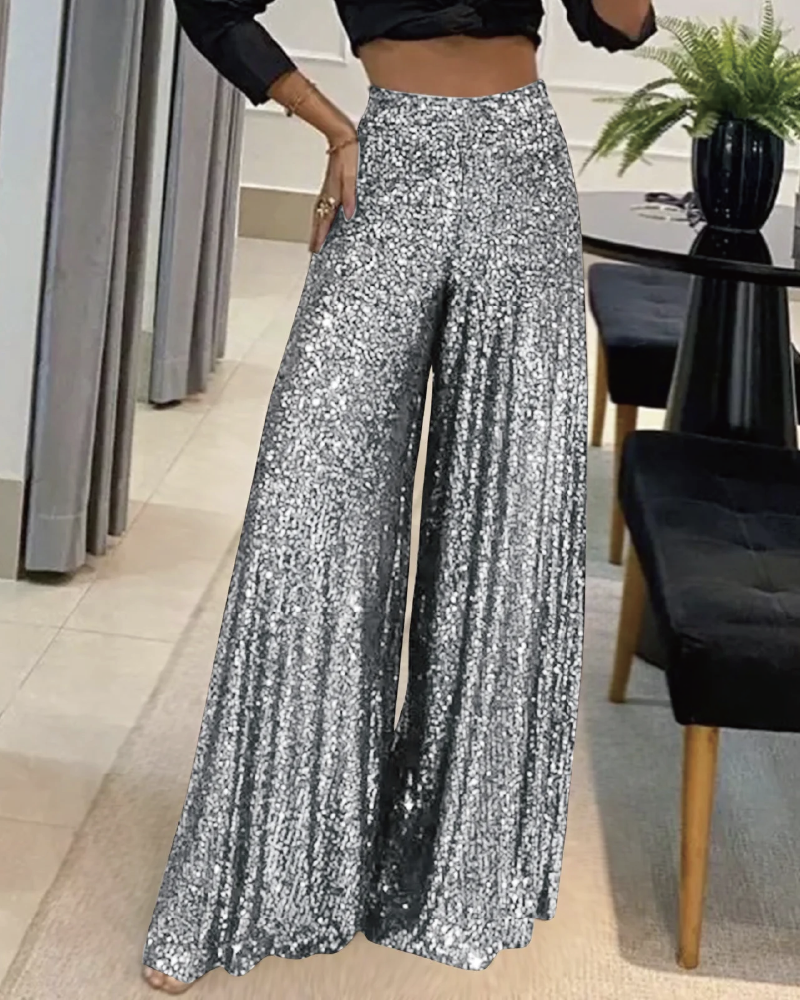 Love To Show Sequin Pants Silver