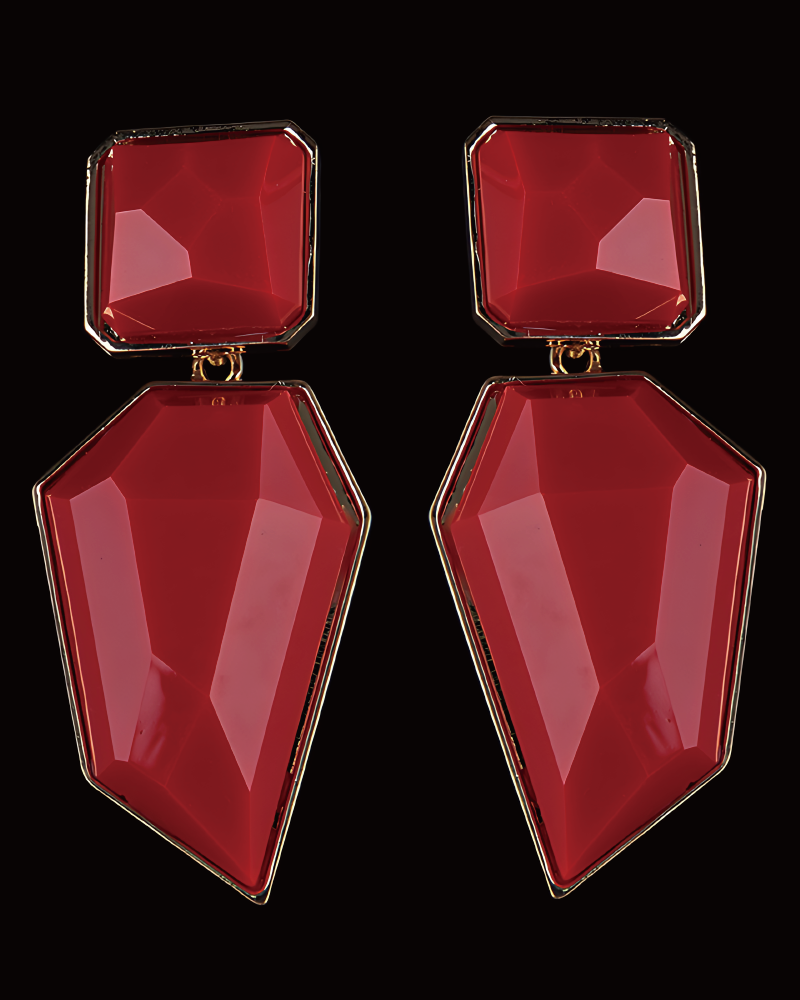 Taraji Earrings Red