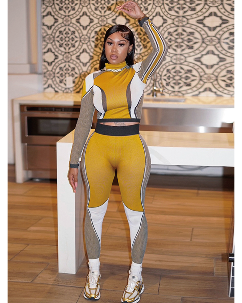 Around The Way Leggings Set Yellow