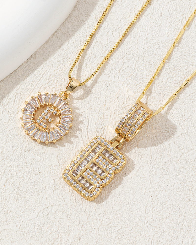 Initials Necklace 26 Letters E