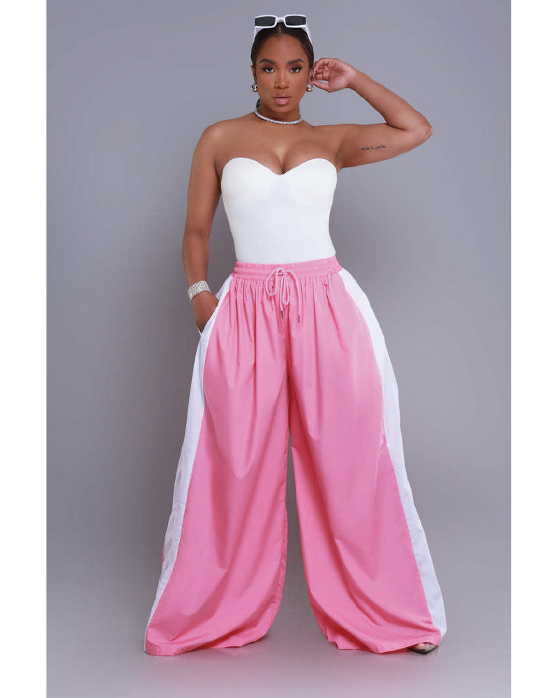 Carri Wide Leg Pants Pink