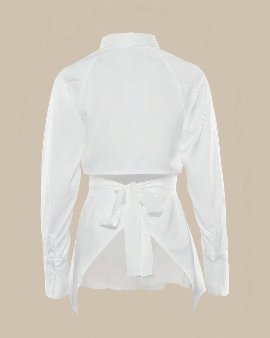 POPLIN TIE BACK SHIRT