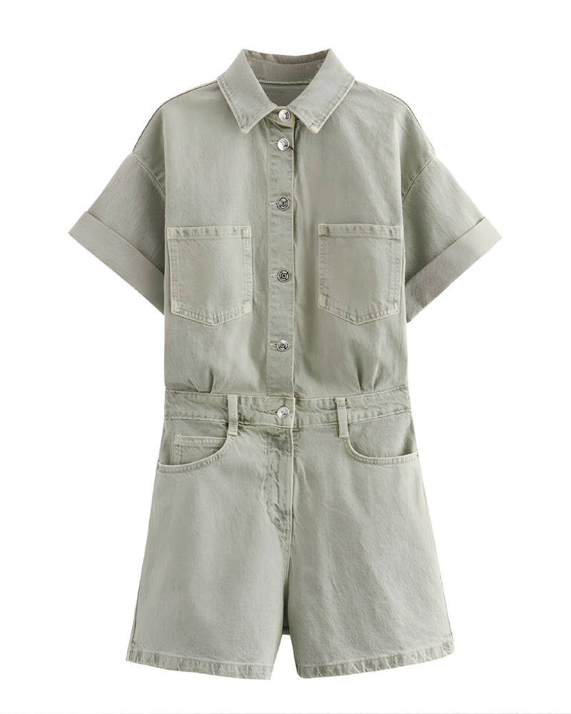 Press Pause Romper Sage
