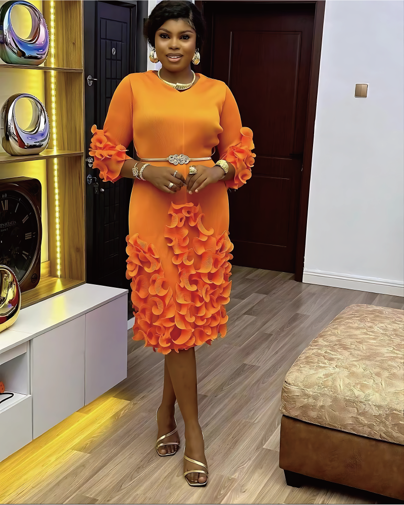 Karalynn Dress Orange One Size Fits up to 3XL