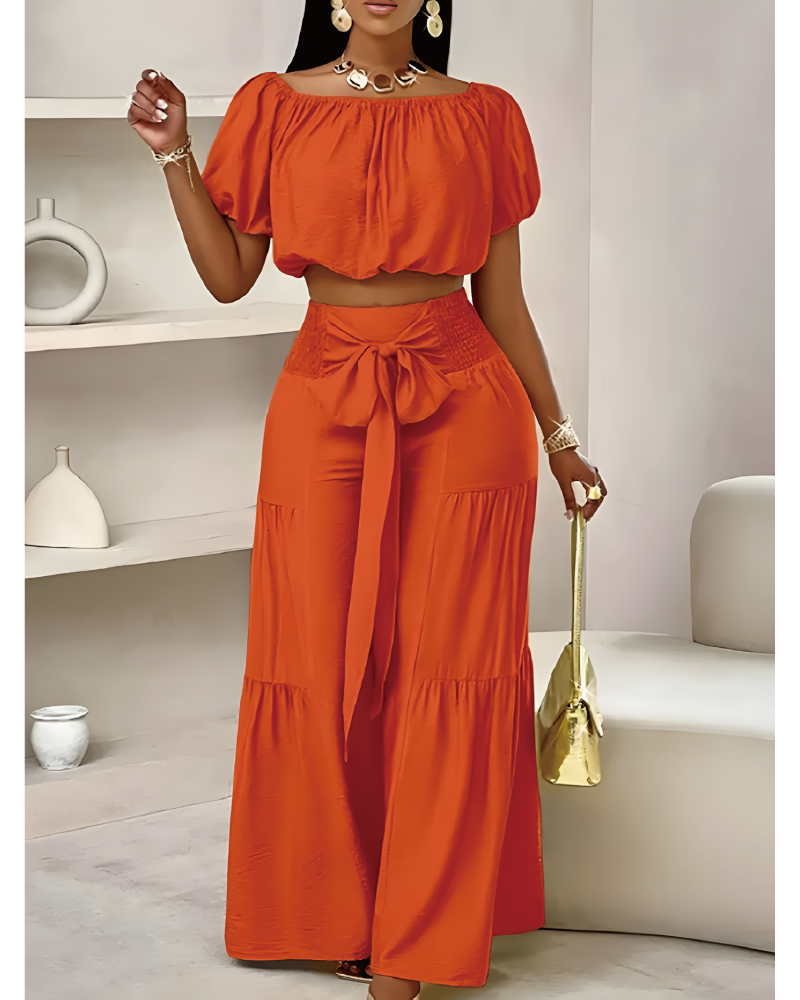 Take Me On A Vacay Pant Set Orange