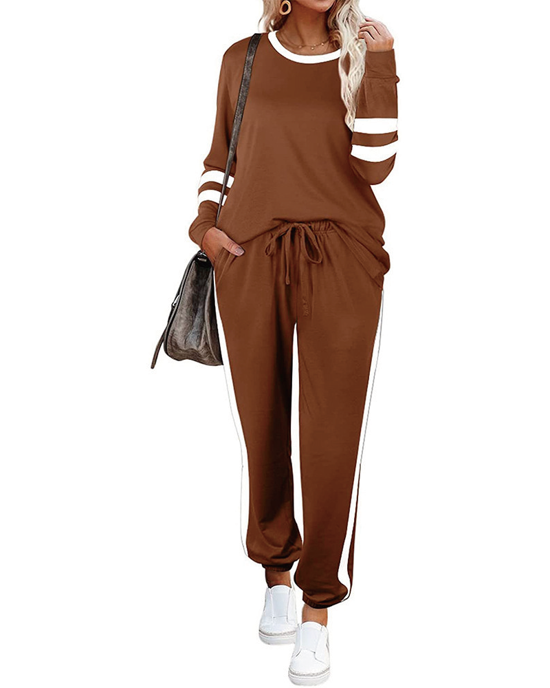 Keep Score Pant Set Camel