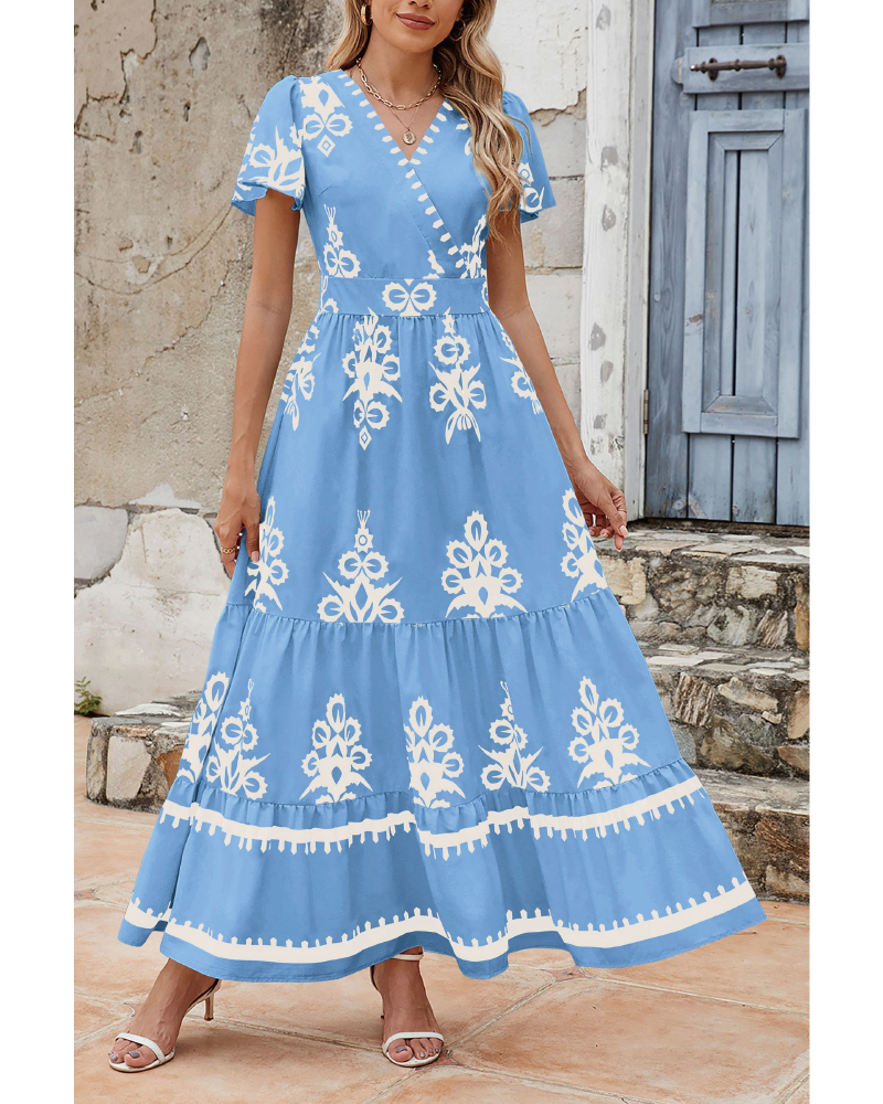 Perfect Spring Maxi Dress Sky Blue