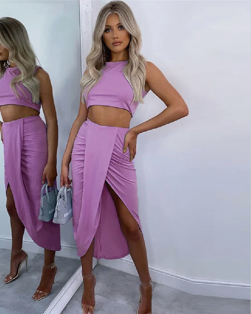 Koami Skirt Set Purple