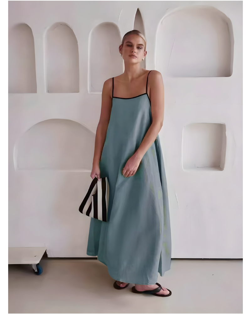 TOWER LINNEN DRESS Blue