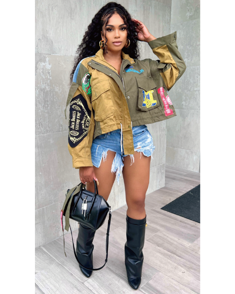 Salute Denim Jacket Olive One size