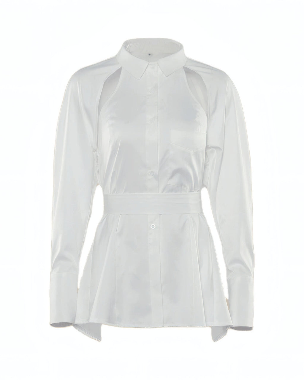 POPLIN TIE BACK SHIRT