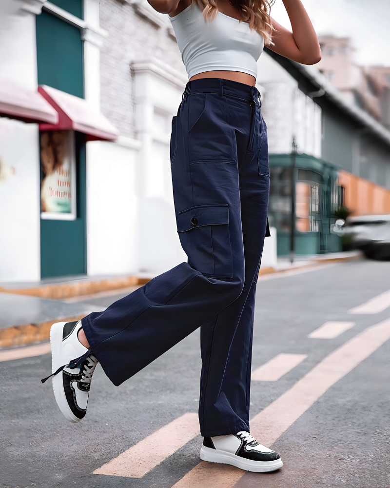 Larinda Cargo Pants Navy