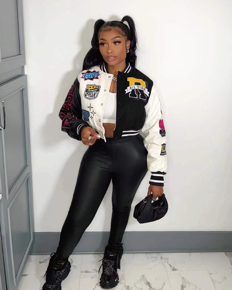 Fearless Varsity Jacket Black