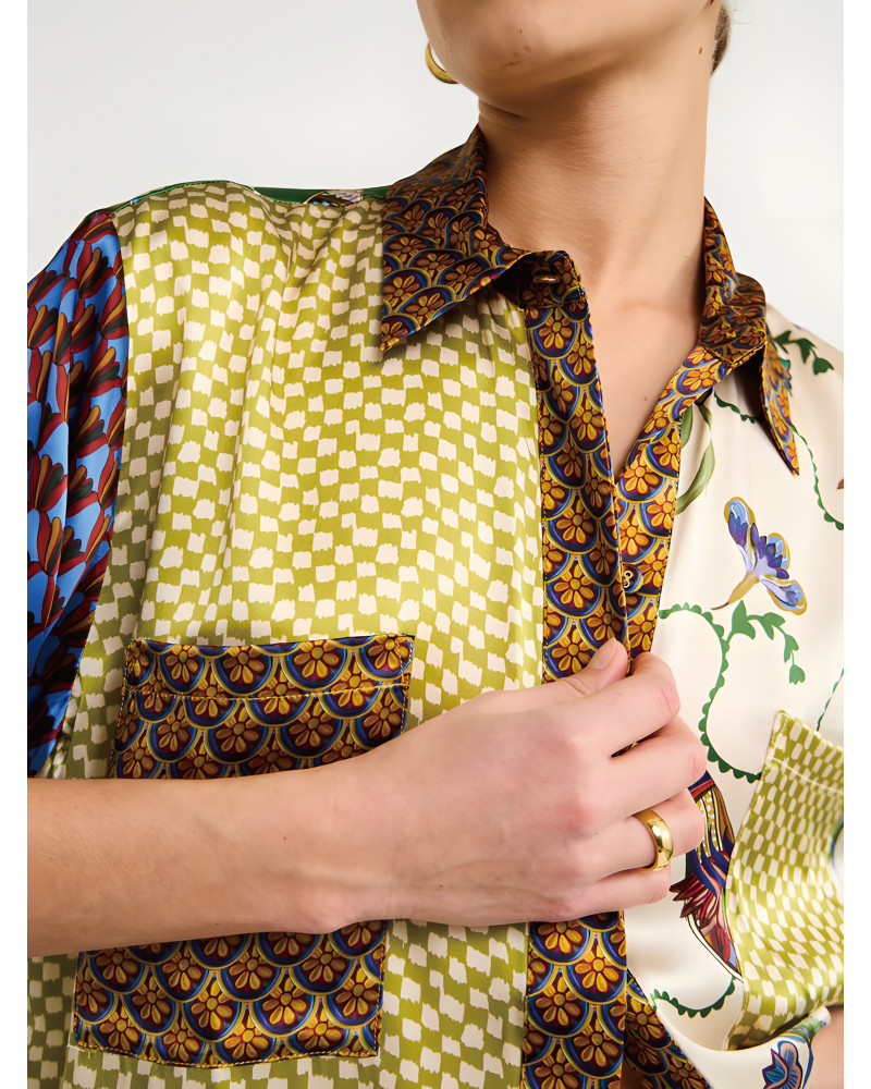 Birdie Spliced Shirt&Pants