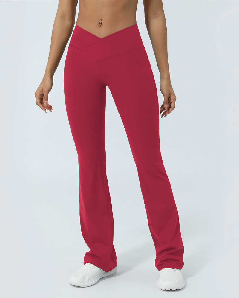 V shaped legging Red