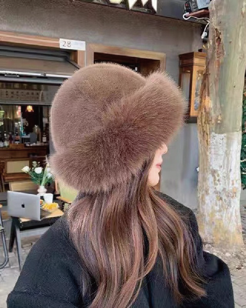 Winter Furry Hat Brown