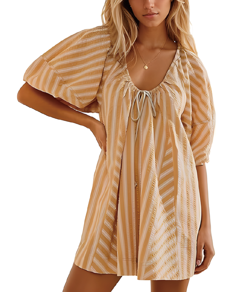 Bop Around Romper Khaki