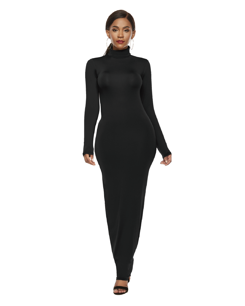 Trophy Wife Bodycon Maxi Dress Black