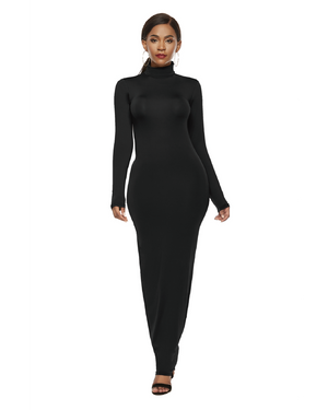 Trophy Wife Bodycon Maxi Dress Black