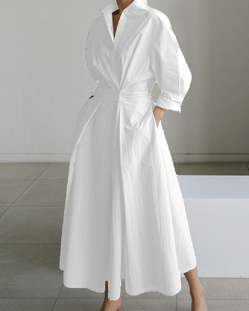 Billowy Classy Dress White