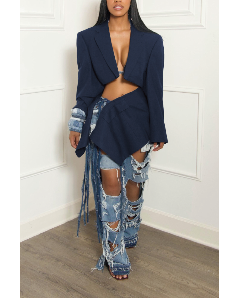 Can't Back Out Now Blazer Navy