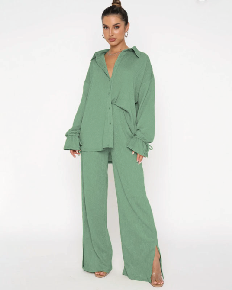 Effortlessly Chic Pant Set Sage