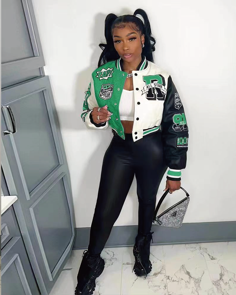 Fearless Varsity Jacket Green