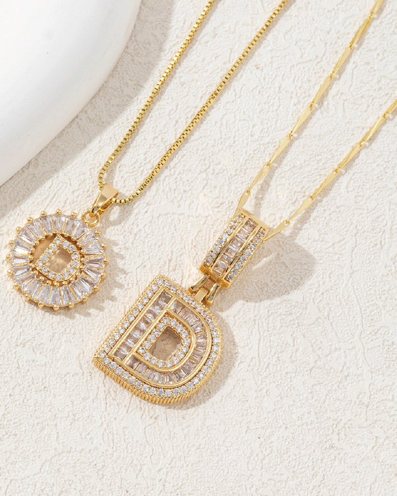 Initials Necklace 26 Letters D