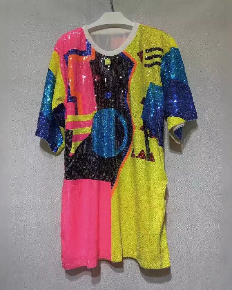 TIME TO SHINE SEQUIN JERSEY Multi One Size