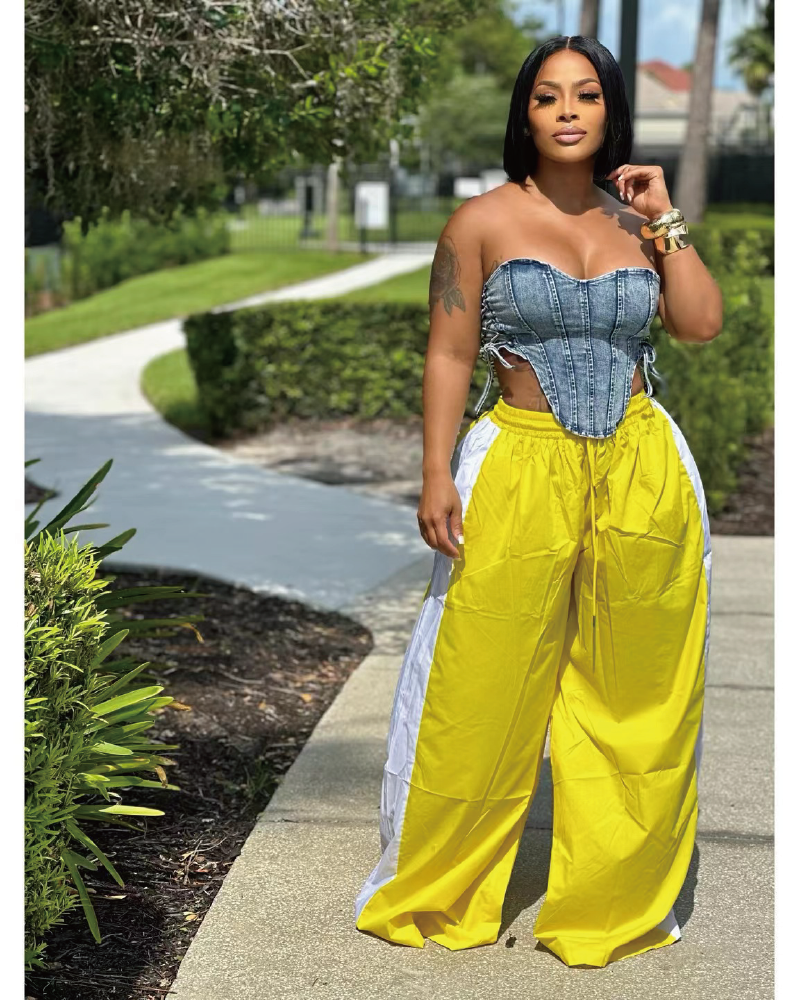 Carri Wide Leg Pants Yellow