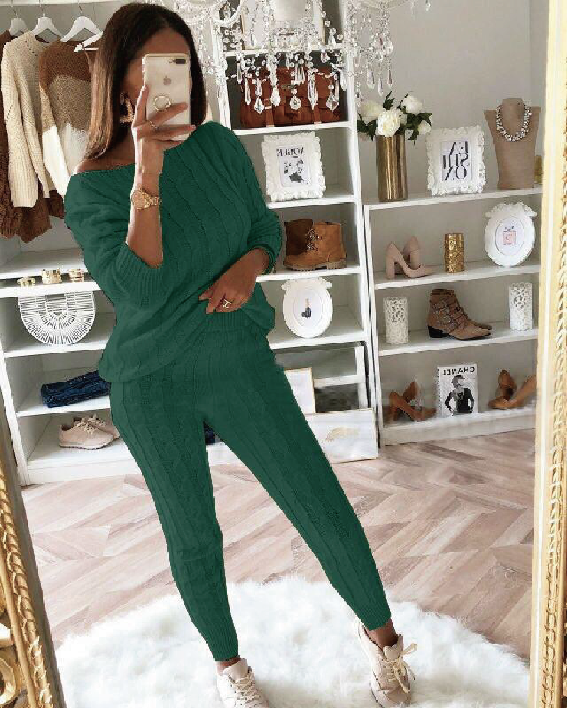 Stay Inside Pant Set Green
