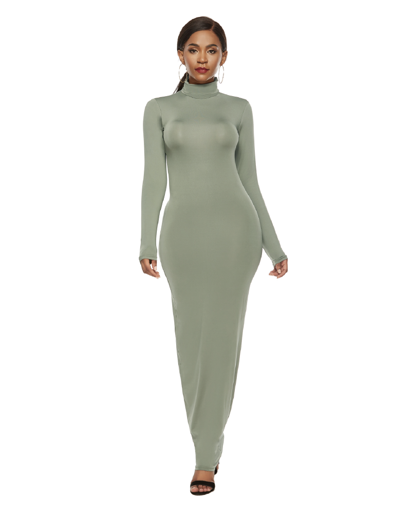 Trophy Wife Bodycon Maxi Dress Sage