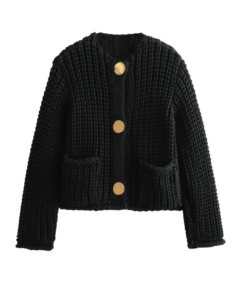 Warm Me Up Cardigan Black