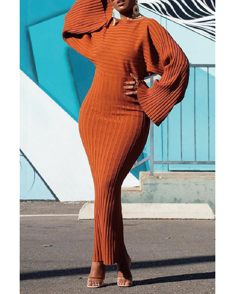 Heather Sweater Maxi Dress Camel