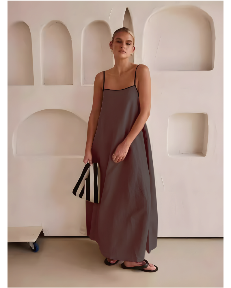 TOWER LINNEN DRESS Mocha
