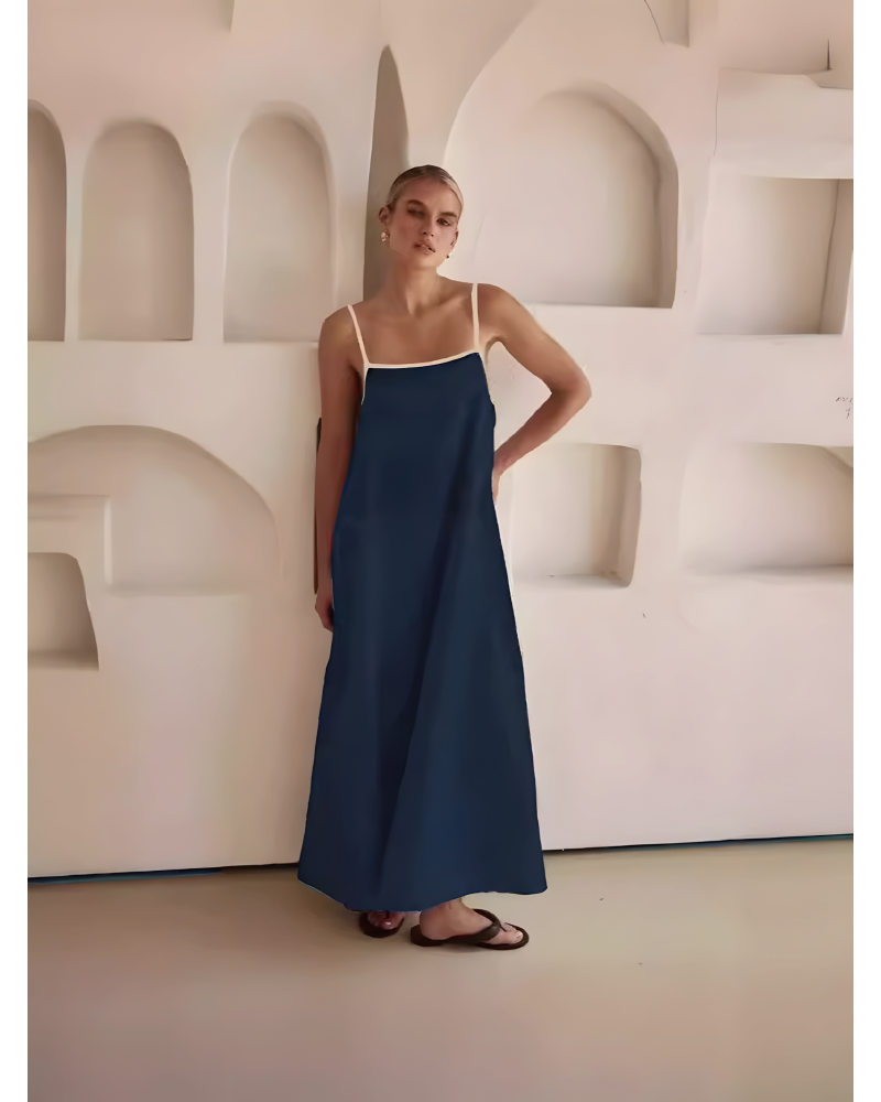 TOWER LINNEN DRESS Navy