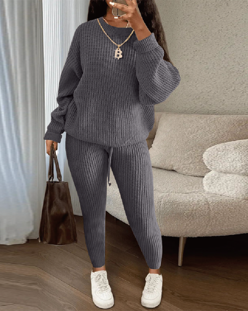 Stay Inside Pant Set Gray