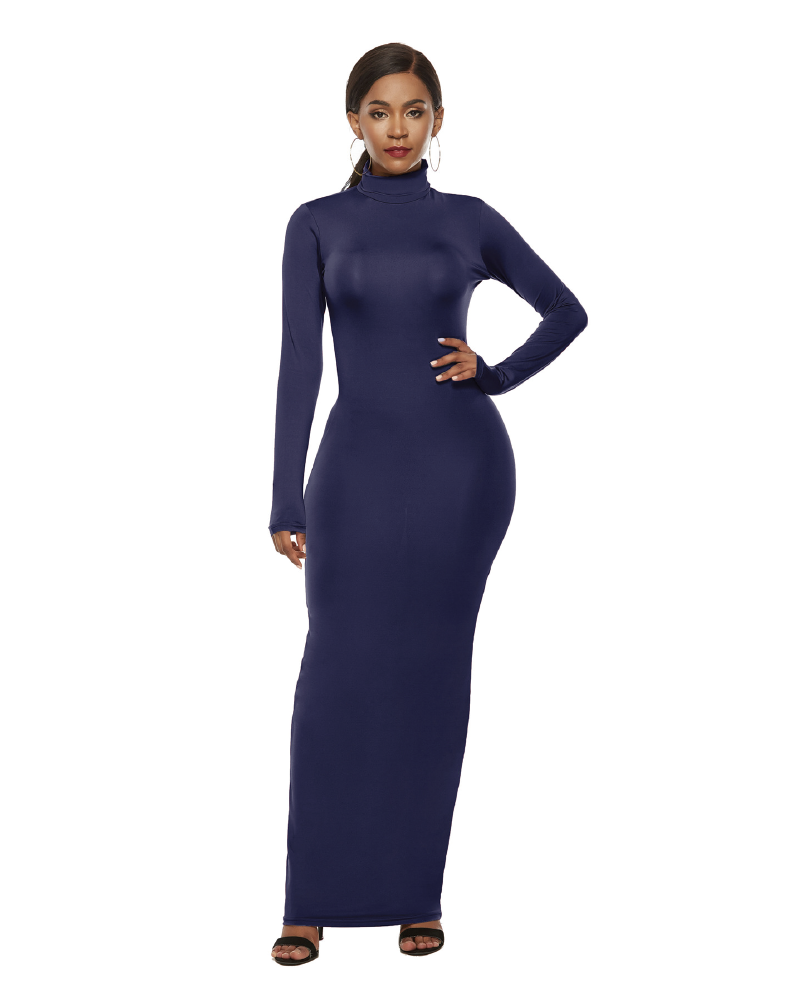 Trophy Wife Bodycon Maxi Dress Navy