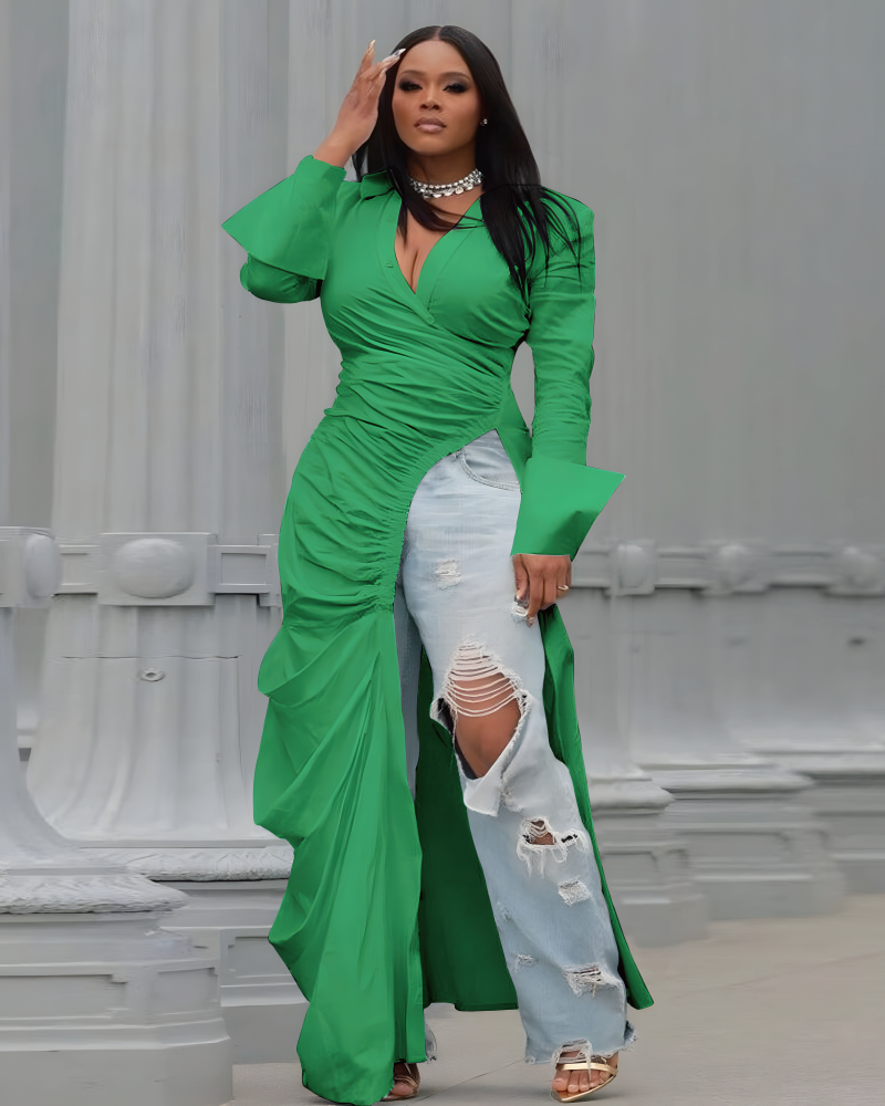 Amaze Me Tunic Dress Green