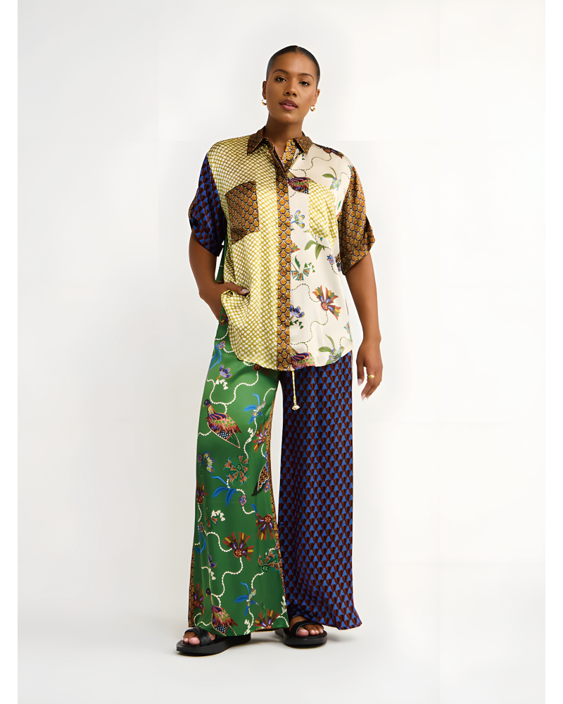 Birdie Spliced Shirt&Pants