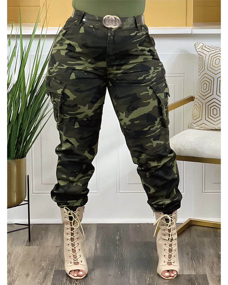 CADET CAMO CARGO JOGGERS Green
