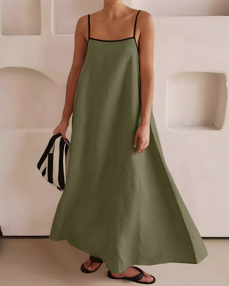 TOWER LINNEN DRESS Olive